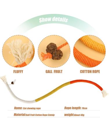 YANGCHUN Catnip Toy Bundle: Interactive Chew Rope for Indoor Cats - Natural Catnip Fillings, Teeth Cleaning and Stress Relief - 3 Pcs - Buy Online on GoSupps.com