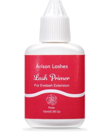 Eyelash Extension primer 15 ml for increased adhesion better retention professional clear semi-permanent eyelash extension(Rose) Primers-Rose