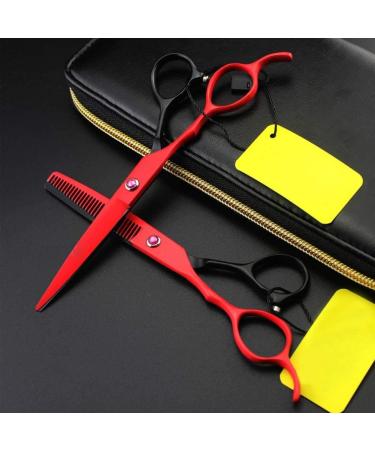 Left-Handed Thinning Scissors Professional Hairdressing Scissors Barber Cutting Shears Hair Scissors Set(Size:6.0inchesflatscissors)
