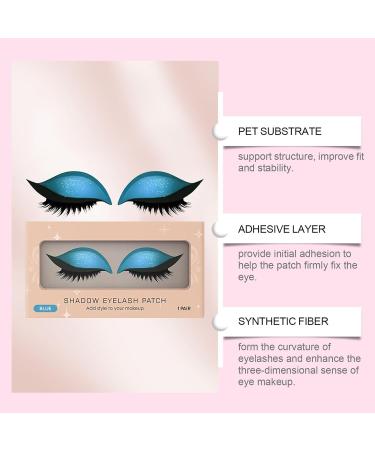 Pansements pour cils et fards paupi res paresseux - Maquillage des yeux adh sif r utilisable pour femmes - Autocollants imperm ables et r sistants la salet pour Halloween sortie de nuit cosplay bleu - Buy Online on GoSupps.com