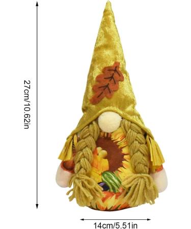 Thanksgiving Gnome | Soft Faceless Doll with Sunflower - Sunflower Doll Decoration for Luck Fall Harvest Celebration Festival Thanksgiving Day Kot-au - Buy Online on GoSupps.com