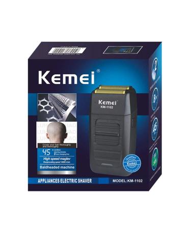 Kemei Men's Cordless Electric Razor with Precision Trimmer - Rechargeable Twin Blade Grooming Razor - Buy Online on GoSupps.com