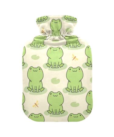 Cute frog heat bottle with reference heat bottles for pain relief heat bottle water bag heating bottles for painful muscle injuries 1l