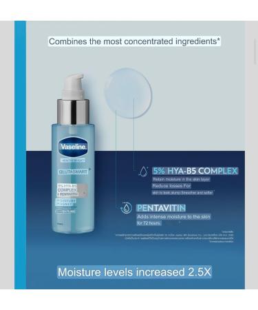 Vaseline Healthy Bright GlutaSmart Moisture Magnet Concentrate Body Serums 76 Ml. 5% HYA-B5 Complex + Pentavitin which help smooth skin from 1st use - Buy Online on GoSupps.com