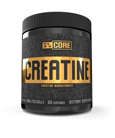 5% Nutrition Core Creatine | Micronized Creatine Monohydrate Powder | 5G 5000mg 60 Servings (Unflavored)