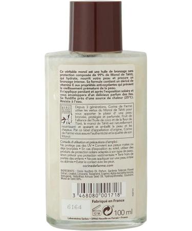 Corine de Farme Genuine Tahitian Monoi - Set of 2 Bottles of 100% Natural Monoi from Tahiti Delicately Scented - 99% Monoi - Moisturizes and Soothes the Skin - Ideal for Perfecting the Tanning - Buy Online on GoSupps.com
