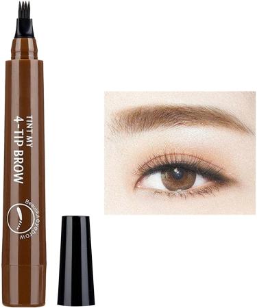 Waterproof Eyebrow Pencil | Eye Makeup Brow Pencil with 4-Point Tip Applicator - Precise Application Waterproof Eyebrow Pens for Natural Eyebrow Hair Hixip 02 Dark Brown - Buy Online on GoSupps.com