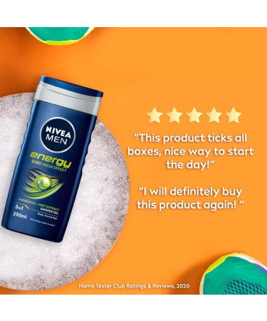 Nivea Men Energy Shower Gel 250 ml - Pack of 6 Single - Buy Online on GoSupps.com