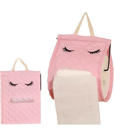 Toilet Paper | Hangable Cotton Cute Eyelash Shape Toilet Paper Organizer for Bathroom | Toilet Paper Dispenser Box for Camping Bathroom RV Car Travel No Glue or Drill Needed Lencyh Pink - Buy Online on GoSupps.com