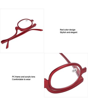 Shop Fashionable Magnifying Makeup Glasses for Women - Rotatable Red Design (+2.50 Magnification) | International Shipping Available - Buy Online on GoSupps.com