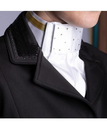Amesbichler Reitsport Ladies Plastron Precious - White-Gold Dressage Riding Accessory | Harry's Horse - Buy Online on GoSupps.com