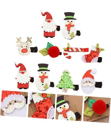FRCOLOR 16 Sets Christmas Suit Hairpin Snowman Hair Clips Holiday Hair Santa Clause Suit Xmas Stocking Fillers Xmas Snowflake Barrettes Christmas Decor Kids Hair Pin Iron Elk Bobby Elder - Buy Online on GoSupps.com