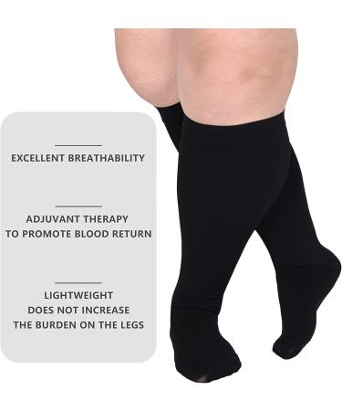 Plus Size Compression Stockings | 20-30 mmHg Medical Support | Oversized Gradient Support for Men & Women | Shop Now! - Buy Online on GoSupps.com
