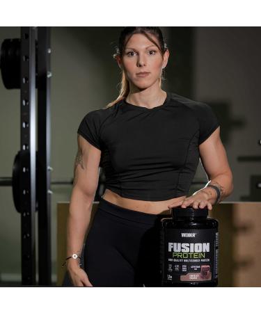 Weider Fusion Protein (1.2kg) Chocolate Brownie Flavor Complete Formula with 4 Quality Protein Sources Animal & Plant 22g Protein + 4.2g BCAA/Dose No Added Sugar No Aspartame - Buy Online on GoSupps.com