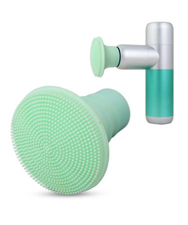 Massage pistol heads brush fascia massage head silicone-replacement muscle massage head for reducing pain (18-19 mm) (light green)