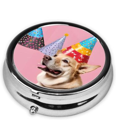 French Bulldog Mini Round Pill Box - 3 Compartment Travel Organizer | Portable Medicine Case for Home & Office - Buy Online on GoSupps.com