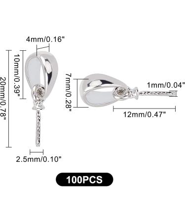 PandaHall 100pcs Platinum Brass Pearl Bail Peg Pendants Charm Connector for Jewelry Making - Buy Online on GoSupps.com