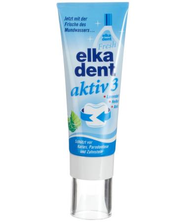 Elkadent Toothpaste Active 3 pack of 6 (6 x 75 ml)