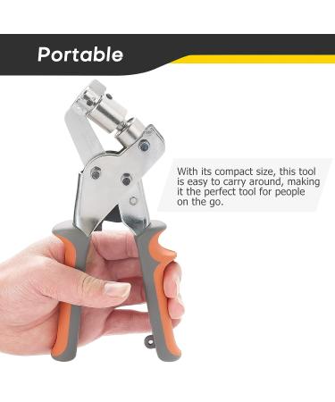Acymner Handheld Hole Punch Pliers Grommet Tool Kit with 500PCS 3/8 Inch Silver Eyelets - Buy Online on GoSupps.com