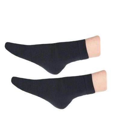 Closed Toe Ankle Plus Size Foot 20-30 mmHg Compression Grade Feet Swelling Energy Circulations Extra Wide Sleeve (Black Regular Ankle XL) Black Regular Ankle XL