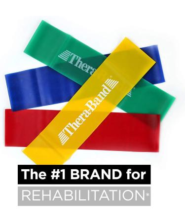 TheraBand Resistance Band Loop Set - Premium Quality Exercise Bands for Strength Training - Buy Online on GoSupps.com