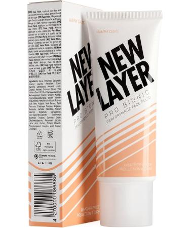  New Layer NEW LAYER Pro Bionic Facial Fluid | SPF 20 | Biological Hyaluronic Acid | Pro-Vitamin D | Probiotic Complex | Ectoin protects against blue light and fine dust | Vegan | Climate Neutral (75ml) - Buy Online on GoSupps.com