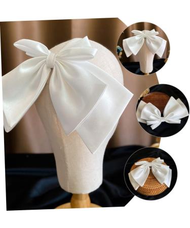 DOITOOL Bow Hairpin Headwear for Women Spring Hair Clips Hair Bow Barrettes Bow Wedding Barrettes Hair Barrettes Bow Spring Hair Barrette Bride Decorate Alloy White Modeling - Buy Online on GoSupps.com