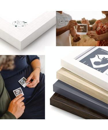Baby Shower Guest Book Frame for Single Baby or Twins - Ultrasound Photo Frame - Pregnancy Keepsake - Classic White - Buy Online on GoSupps.com