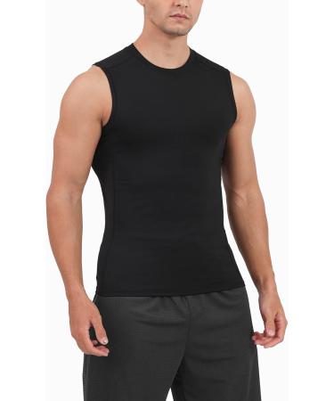 Hoplynn 1/4 Compression Shirt for Men - Sleeveless Training Tank Tops - Sporty Gym Undershirt in Black/Gray/White | Perfect for Running & Workouts - Buy Online on GoSupps.com