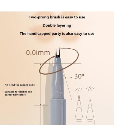 Eyelash Pencil | Waterproof Lower Eyelash Pencil Bottom Eyeliner | Dual Pronged Eyebrow Eyelash for Stage Performance Gathering Home Travel Dating Offices Black - Buy Online on GoSupps.com