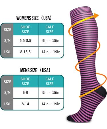 Compression Socks for Men & Women - Ideal for Running Sports Varicose Veins & Travel | Black/Grey/Red L-XL - Buy Online on GoSupps.com