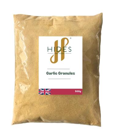 Hides Fine Foods - Garlic Granules 500g- GMO Free - Suitable for Vegetarians - Perfect for rubs - Meat Seasoning - Vegetable Seasoning - Perfect for Summer - Buy Online on GoSupps.com