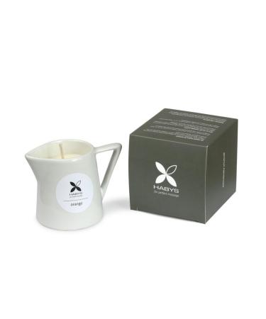 Haby's nature massage candle sunny orange 100 ml fragrance candle candle relaxation natural raw materials shea butter soy wax argan oil.Soft hydrated and delicate fragrant skin