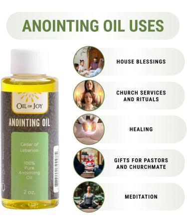 Cedar of Lebanon Anointing Oil 2 Oz - Holy Christian Oil for Divine Strength & Protection | Oil of Joy - Buy Online on GoSupps.com