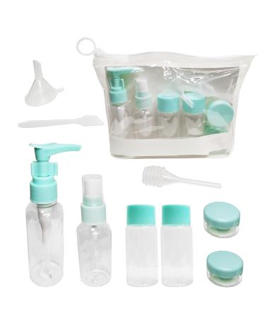 Ronoza travel set 9 pieces of travel bottles for filling travel bottles set travel bottles for shampoo lotion flushing shower gel travel set Cosmetics Leer travel cosmetics container travel size containers