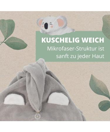 Parsa Beauty Nature Kids Haarturban with Koala Ears | Eco-Friendly Oeko-Tex Microfiber Hair Towel for Quick Gentle Drying - Buy Online on GoSupps.com