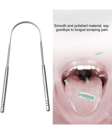 Stainless Steel Tongue Cleaner | U-Shaped Tongue Scraper for Bad Breath | Oral Care Tool - 1PC - Buy Online on GoSupps.com