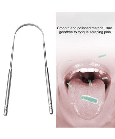 Stainless Steel Tongue Scraper & Cleaner for Adults | Bad Breath Solution | U-Shaped Tongue Cleaners | Improve Oral Hygiene - Buy Online on GoSupps.com