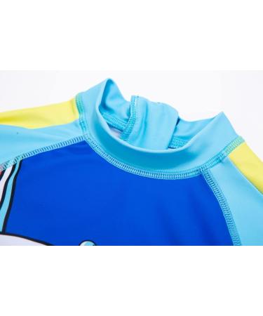 BONVERANO Baby Boys Swimsuit | Long-Sleeve UPF 50+ Sun Protection | Blue | 18-24 Months - Buy Online on GoSupps.com