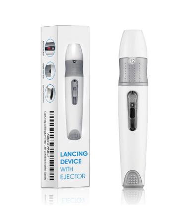 CareLiving Lancing Device for Diabetes Testing  Lancing Device Pen  for Minimizing Pain and Discomfort in Diabetic Blood Glucose Testing  Works with most Diabetic Lancets