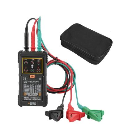 Tester Motor Rotation Indicator Portable Handheld Three-Phase Sequence Presence Rotation Tester Indicator Detector Meter