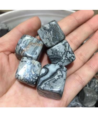 5pcs Pretty Natural Picasso Stone Cubic Crystal Polished Tumbled Stones Cube Collectible Minerals Specimen for Home Decor - Buy Online on GoSupps.com