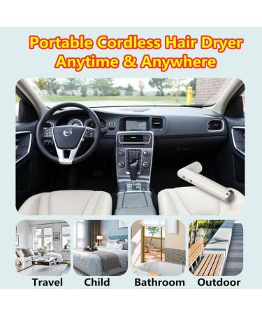 Cordless Hair Dryer Professional Negative Ion Hair Dryer with Wind Concentrator Portable Travel Foldable Hair Dryer Gift for Women (Red) - Buy Online on GoSupps.com