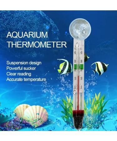 Buy AquaStation Analog Aquarium Thermometer | Glass Thermometer with Suction Cup - Accurate & Reliable for Every Aquarium - Buy Online on GoSupps.com