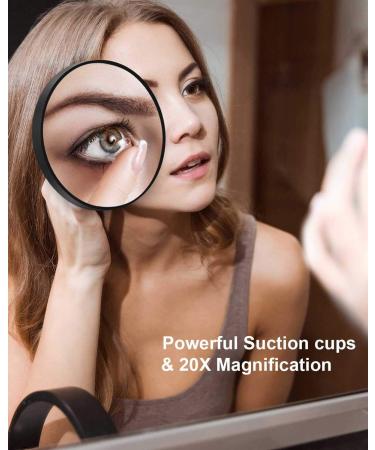 OMIRO 20X Magnifying Mirror Travel Size with Tweezer - Makeup & Shaving Essential - Buy Online on GoSupps.com