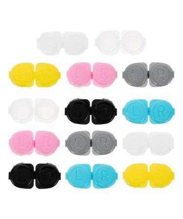 14th double glasses case left right eye holder container contact case travel set for storage soak soak holder for eye contact contact lenses travel tools