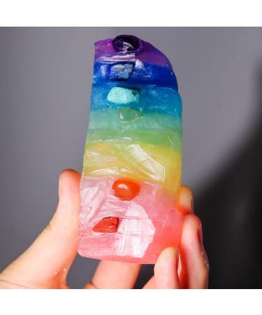 Crystal Chakra Soap Rock - Jasmine Essential Oil - Natural Gemstones - Healing Energy Moisturizing Soap Bar - Unique Gift for Men & Women - Buy Online on GoSupps.com