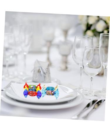 HOMSFOU 10 Pcs Candy Ornaments Faux Candy Decor Treats Collection Stained Glass Candies Stocking Stuffer Gifts Glass Candy Decorations Murano Glass Candy Modeling Multicolored Glass Puppet - Buy Online on GoSupps.com