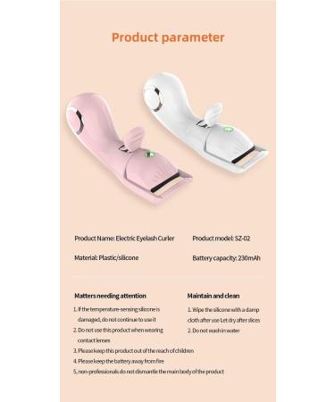 Shop Heated Eyelash Curlers - Electric USB Rechargeable 3 Temperature Modes Quick Curling for Beautiful Lashes | Pink - Buy Online on GoSupps.com