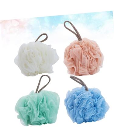 Healeved 4pcs Bathroom Accessories - Body Scrubber Loofah & Shower Sponge Set for Men & Women | Foam Bath Sponges for Clean & Refreshing Showers - Buy Online on GoSupps.com